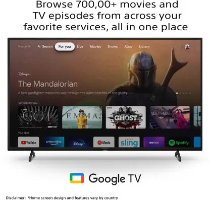 SONY Bravia 108 cm (43 inch) Ultra HD (4K) LED Smart Google TV with Google TV (KD-43X75K)