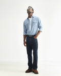 Rare Rabbit Men's Lyon Dark Navy Cotton Plain Hawk Slim Fit Jeans
