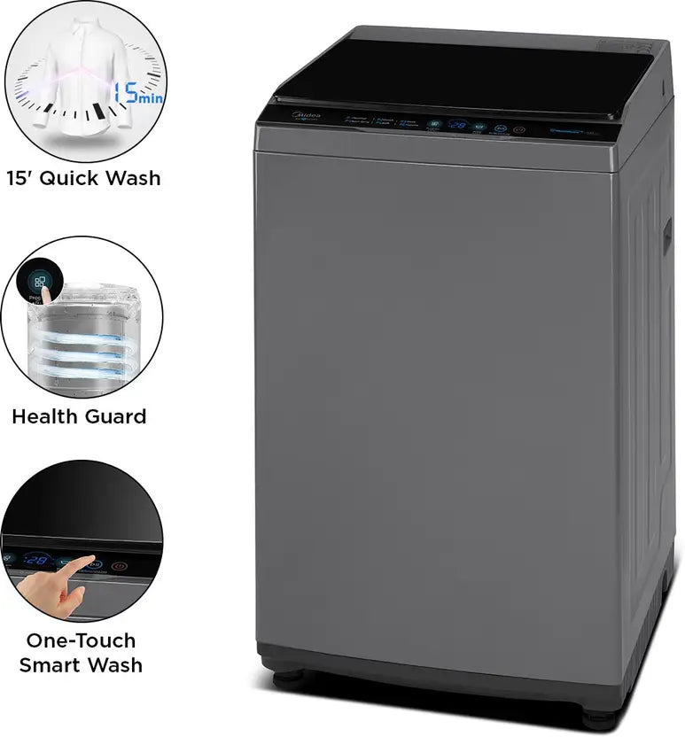Midea 7 kg 5 Star Fully Automatic Top Load Washing Machine Grey  (MA100W70/G-IN)