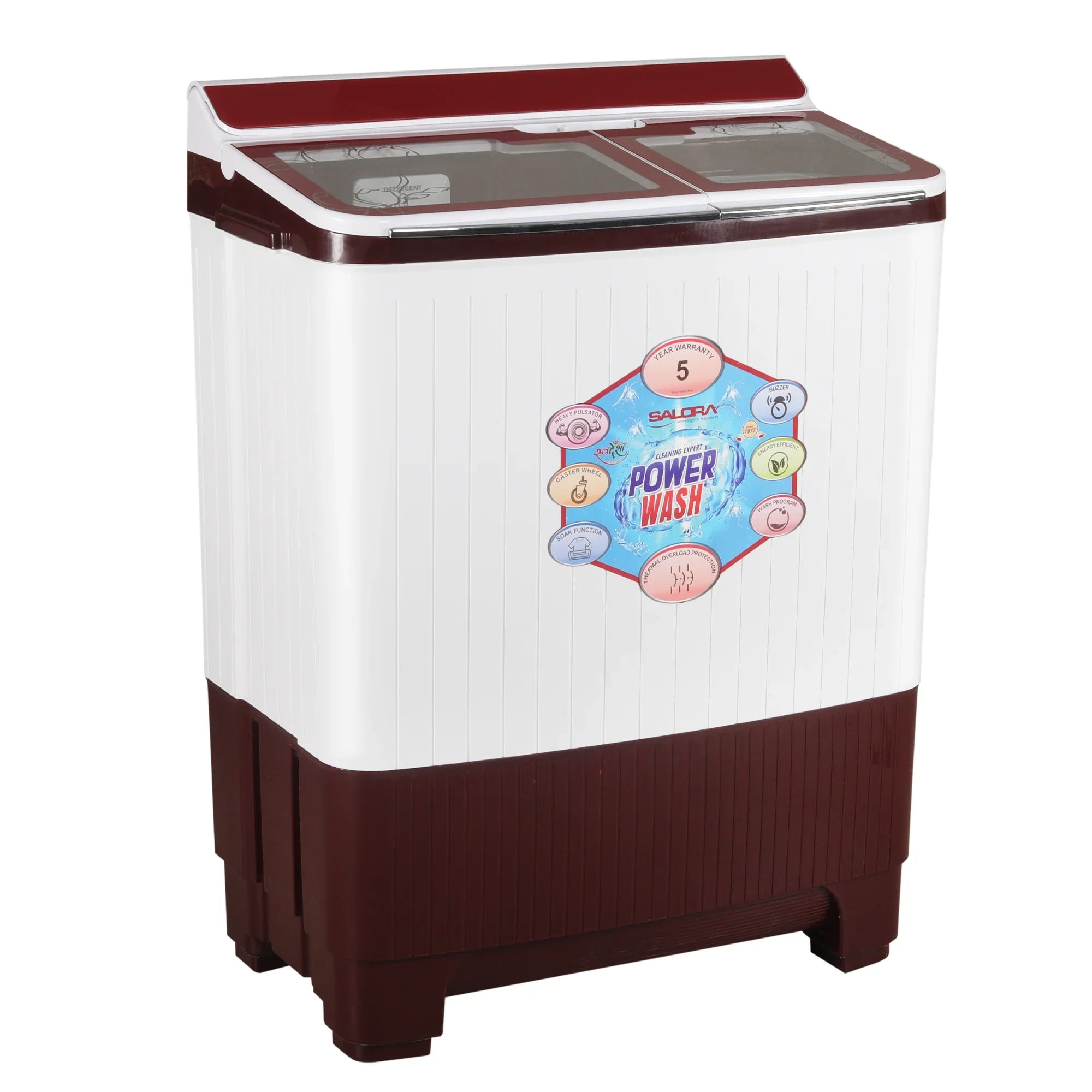 Salora 10.5 kg Semi Automatic Top Load Washing Machine(SWMS10501)