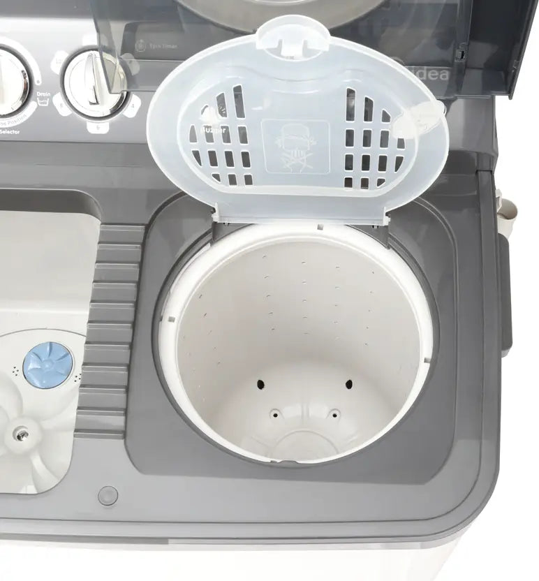 Midea Washing Machine Semi Automatic 9.5Kg Glass Lid Black White(MWMSA095GPG(KW)