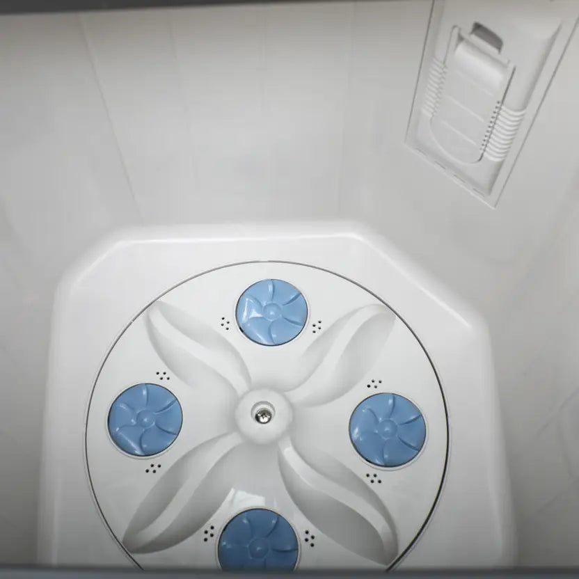 Midea Washing Machine Semi Automatic 9.5Kg Glass Lid Black White(MWMSA095GPG(KW)