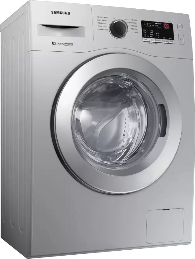 SAMSUNG 6 kg Inverter, 5 star, Hygiene Steam, Digital Inverter Fully Automatic Front Load Washing Machine with In-built Heater Silver (WW60R20GLSS/TL)