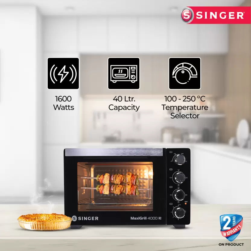 Singer 40-Litre MAXIGRILL 4000 RC ( SOT 400 MBT ) Oven Toaster Grill (OTG) With minor dents