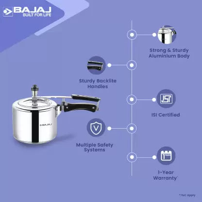BAJAJ New Shakti 3 L Inner Lid Pressure Cooker