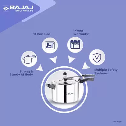 BAJAJ New Shakti 3 L Inner Lid Pressure Cooker