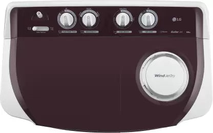 LG 8.5 kg 5 Star Semi-Automatic Top Load Washing Machine (P8530SRAZ, Burgundy, Roller Jet Pulsator)
