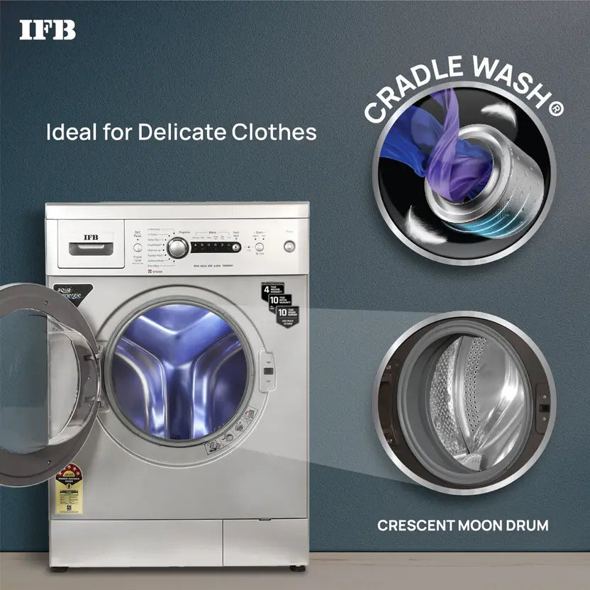 IFB 6 kg 5 Star 2X Power Steam, Hard Water Wash Fully Automatic Front Load Washing Machine with In-built Heater Silver (Touched Up)