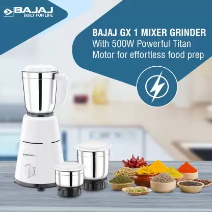BAJAJ GX 1 500 W Juicer Mixer Grinder