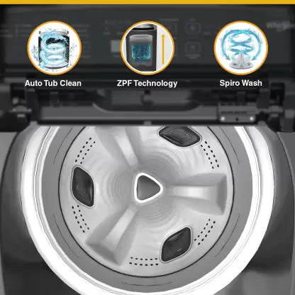 Whirlpool 7.5 kg Fully Automatic Top Load Washing Machine with In-built Heater Grey