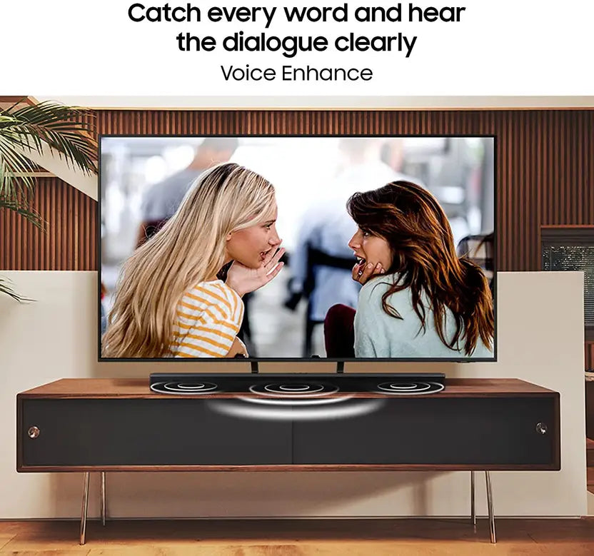Samsung Soundbar (HW-B67E/XL) 5.1 Channel, Wireless Subwoofer, 1x Wireless Rear Speaker, 1x Center Speaker and Energy Star, Dolby 5.1ch & DTS Virtual X Experience Sound (Black)
