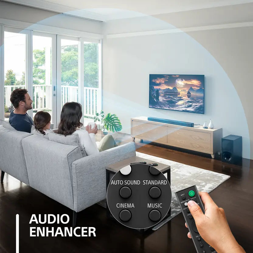 Sony HT-G700 3.1ch 4K Dolby Atmos/DTS:X Soundbar for TV with Wireless subwoofer, 3.1ch Home Theater System (400W, Surround Sound,Bluetooth Connectivity, HDMI & Optical Connectivity, 4k HDR) - Black