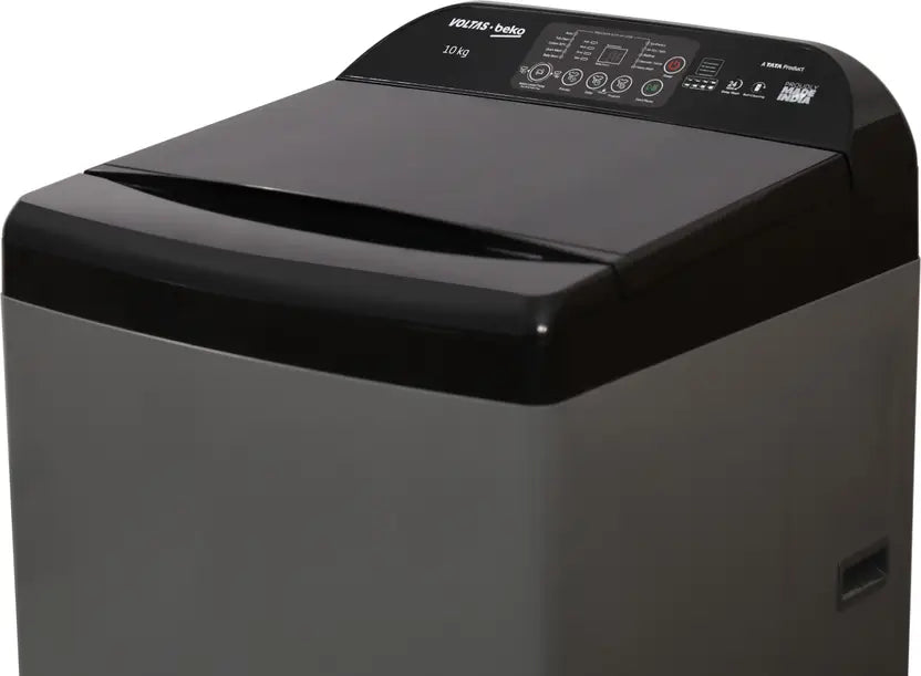 Voltas Beko, A Tata Product 10 Kg 5 Star Fully-Automatic Top Loading Washing Machine (WTL1006UEA/OBS1060, Grey, Double Waterfall Technology)