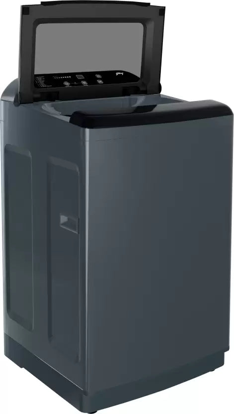 Godrej 8 Kg 5 Star Zero Pressure (0.02 MPa) Technology With Steel Drum Fully-Automatic Top Load Washing Machine (WTEON ADA 80 5.0 FEFN GLGR, Glacial Grey, With Soft Close Lid)