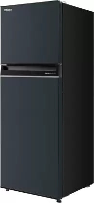 TOSHIBA 233 L Frost Free Double Door 2 Star Convertible Refrigerator with Real Inverter, Pure Bio Deodorizer  (Gem Blue, GR-RT338WE-PMI(52))