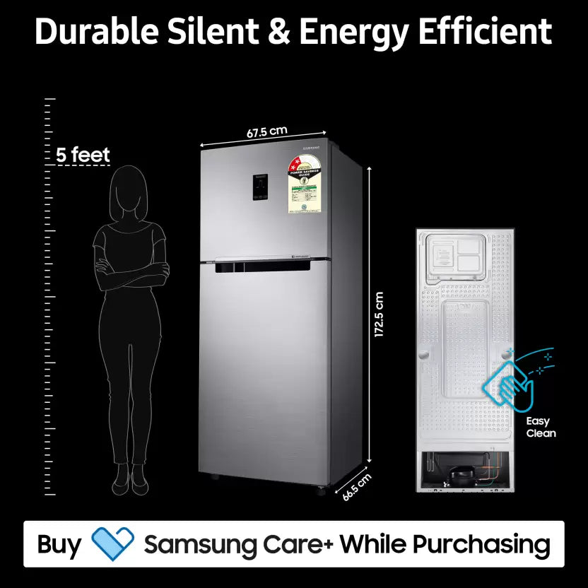 SAMSUNG 363 L Frost Free Double Door 2 Star Refrigerator with Digital Inverter, Convertible 5-in-1 and Display