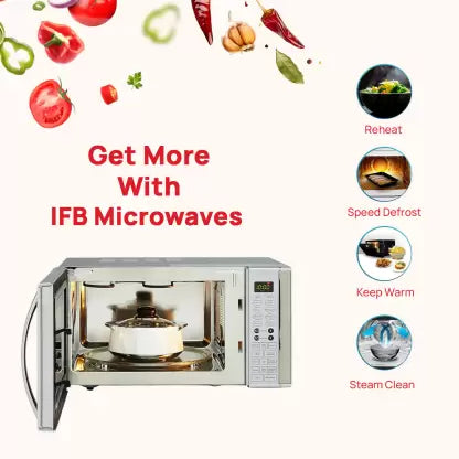 IFB 30 L Convection Microwave Oven (30SC4, Metallic Silver), STANDARD