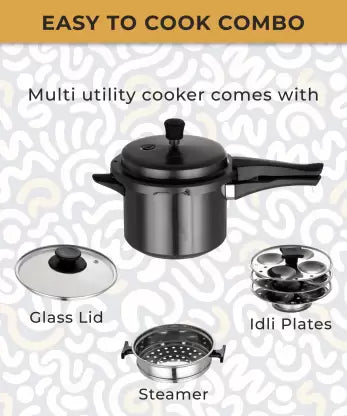 BAJAJ New Shakti 3HD HA Handi With IB 3 L Inner Lid Induction Bottom Pressure Cooker