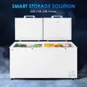 Haier 350 L Double Door Standard Deep Freezer  (White, HFC-385CM5)