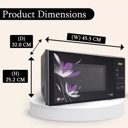 LG 28 L Convection Microwave Oven (MC2846BV, Black, Health Plus Menu, Indian Cuisine, Tandoor Se, Steam Clean & Stainless Steel Cavity)