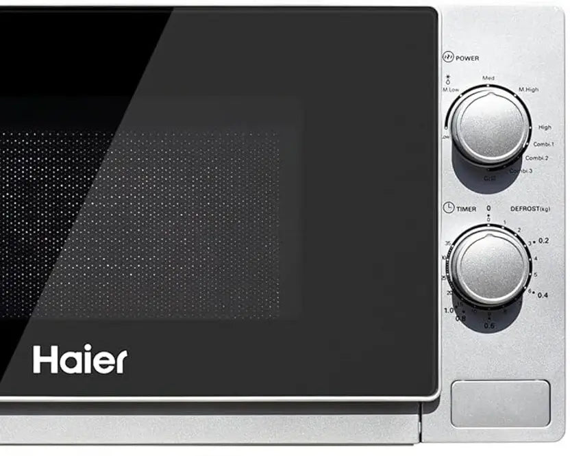 Haier 20L Grill Microwave Oven (HIL2002GSPB, Quartz Heater, Combination cooking, Curveceous Glass, Steam Clean)