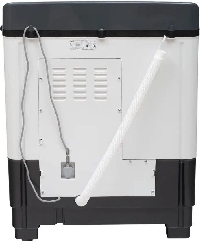 Midea Washing Machine Semi Automatic 9.0 KG Plastic Lid Black White,MWMSA090PPG(KW)