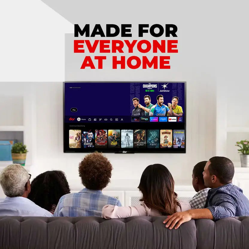Dor 109 cm (43 inch) QLED Ultra HD (4K) Smart Dor OS TV, Dolby Audio