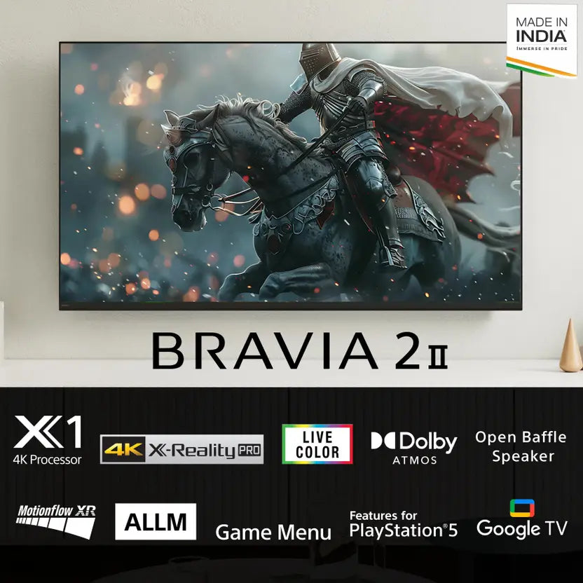 Sony 139 cm (55 inches) BRAVIA 2 4K Ultra HD Smart LED Google TV K-55S25BM2 (Black)