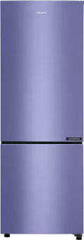 Haier 237 L, 3 Star, 8 In 1 Convertible, Twin Inverter Technology, Bottom Mounted Frost Free Double Door Refrigerator (HEB-243GS-P, Moon Silver)