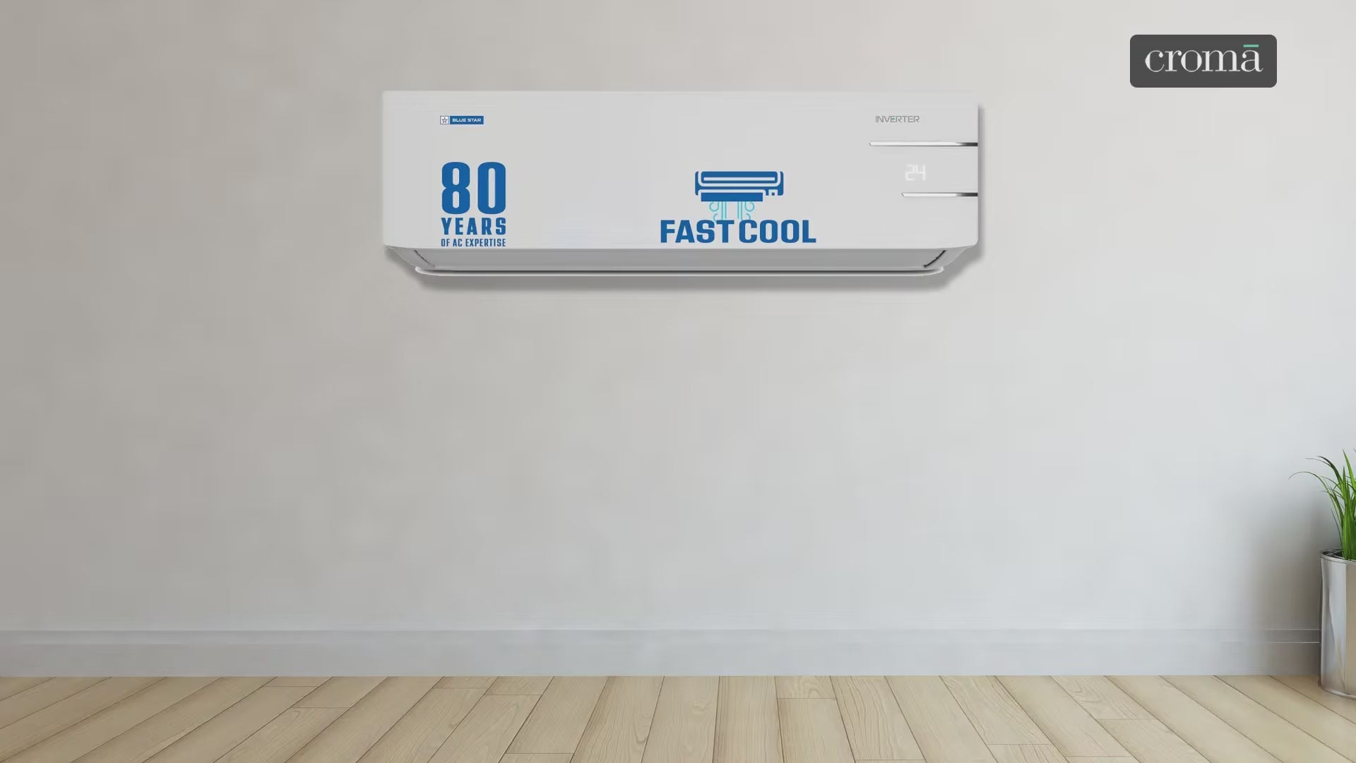 Blue Star Y Series 5 in 1 Convertible 1.5 Ton 3 Star Inverter Split AC with Self Diagnosis (Copper Condenser, ID318YKU)