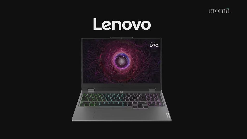 Lenovo LOQ 15ARP9 AMD Ryzen 5 Gaming Laptop (24GB, 512GB SSD, Windows 11 Home, 4GB Graphics, 15.6 inch 144 Hz Full HD IPS Display, NVIDIA GeForce RTX 3050A, MS Office Home 2024, Luna Grey, 2.38 KG)