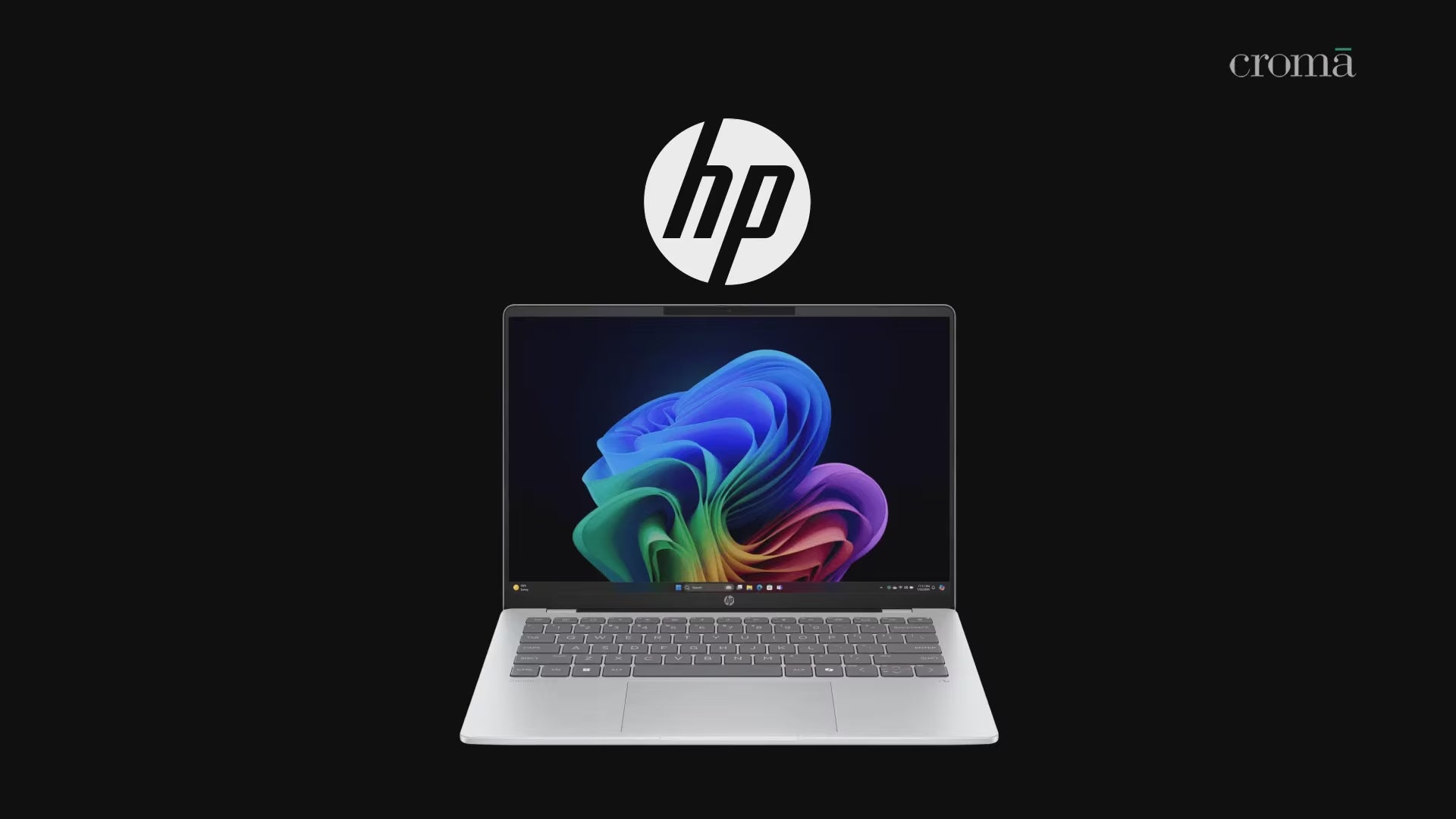 HP OmniBook 5 14-he0015QU Qualcomm Snapdragon X Thing & Light Laptop (16GB, 1TB SSD, Windows 11 Home, 14 inch 2K OLED Display, MS Office Home 2024, Glacier Silver, 1.35 KG)