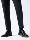 SOLEPLAY Black Perforated Brogues Leather Shoes