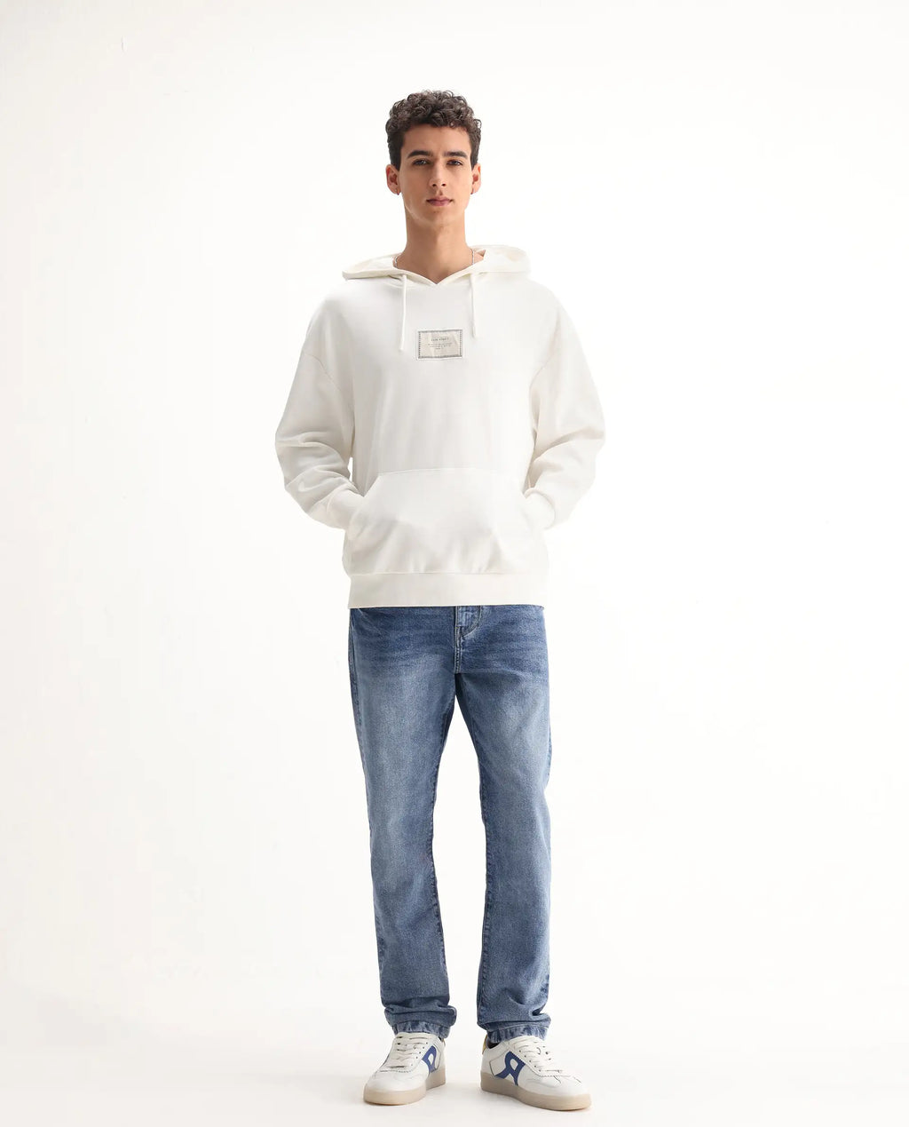 Rare Rabbit Men's Rapos Light Blue Cotton Blend Plain Morris Regular Fit Jeans