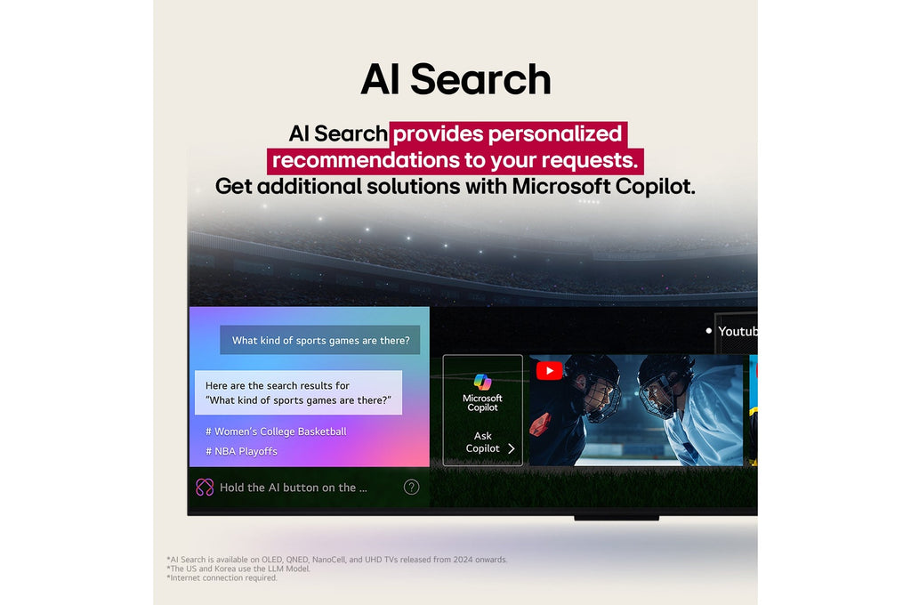 LG 164 cm (65) 4K UHD AI TV (UA8300), AI Processor Gen8, FILMMAKER MODE ™, with Dolby Atmos 2025