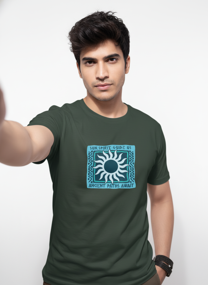 Men Cotton Tribal T-Shirt