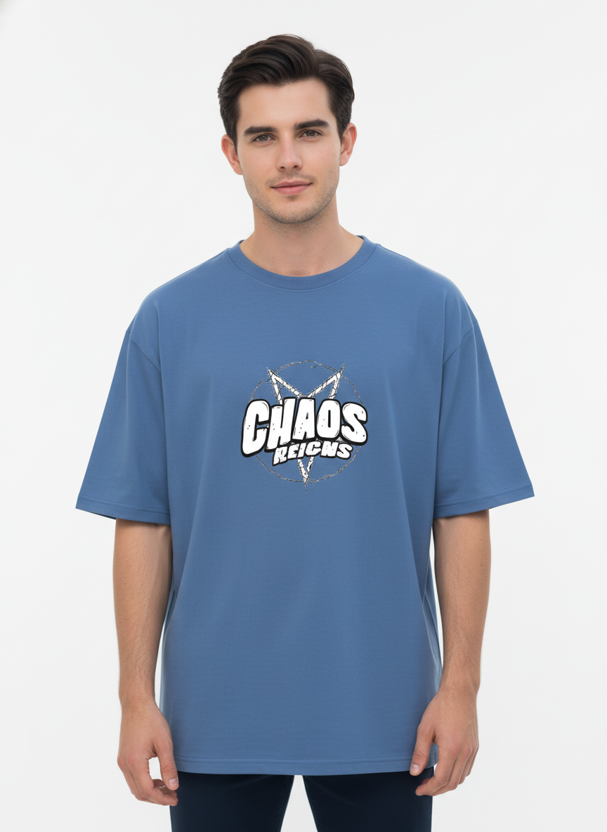 Men Oversized Cotton Printed T-Shirt