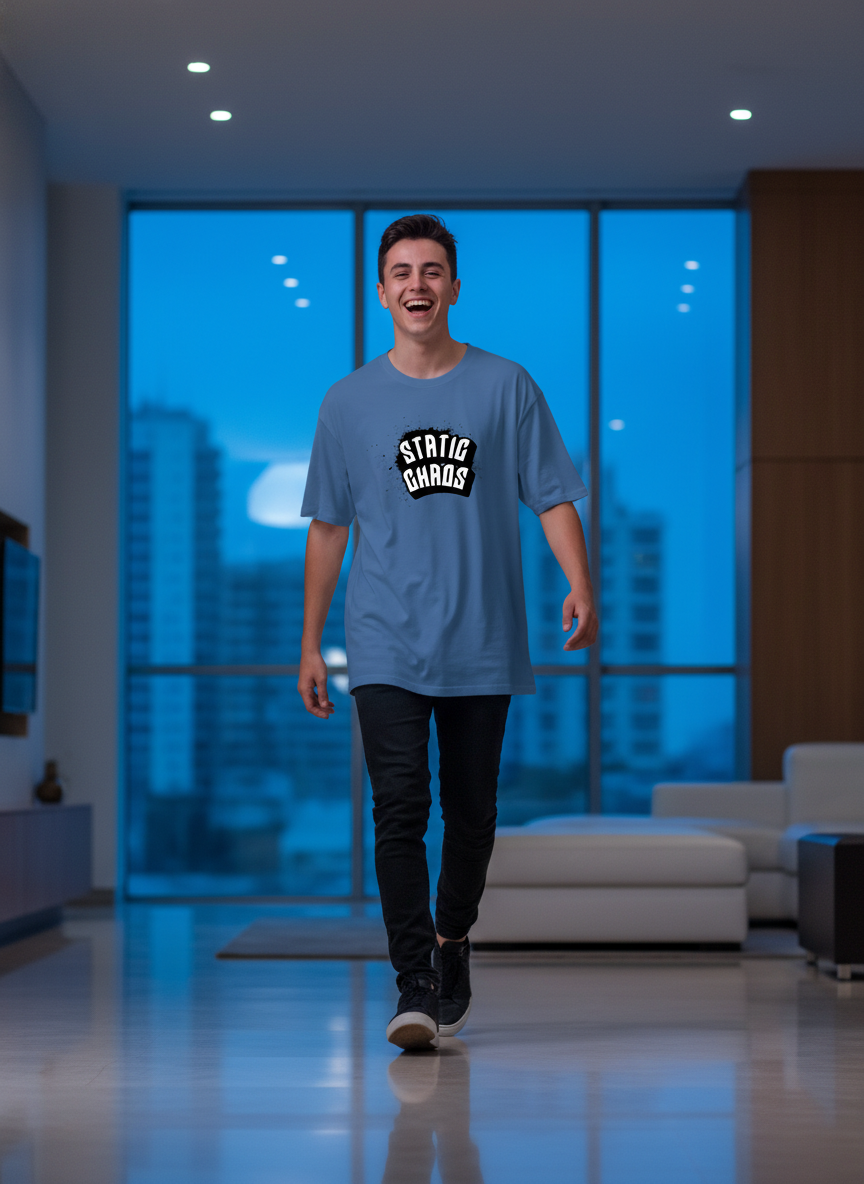 Men Oversized Cotton Printed T-Shirt