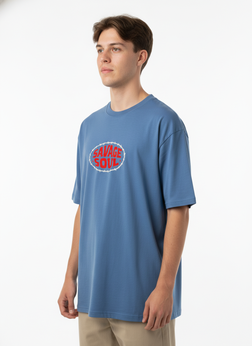 Men Oversized Cotton Printed T-Shirt