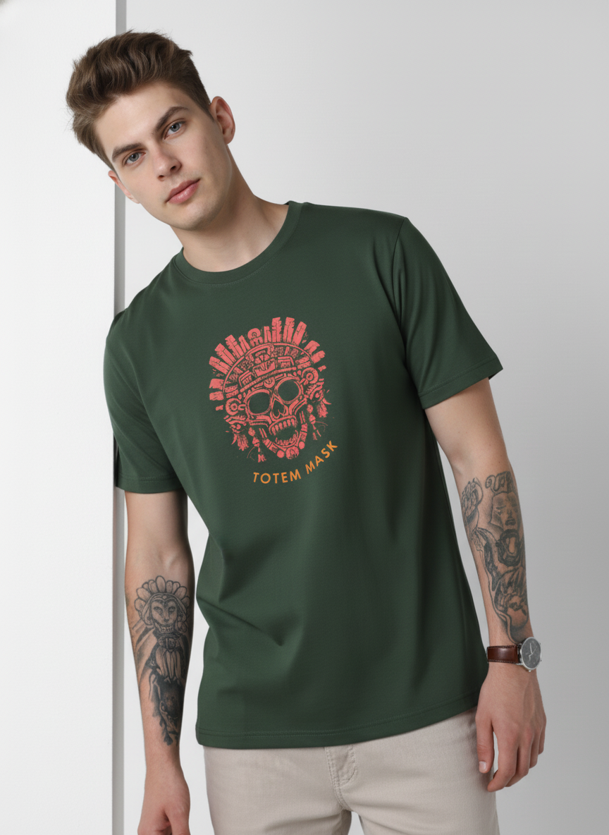 Men Cotton Tribal T-Shirt