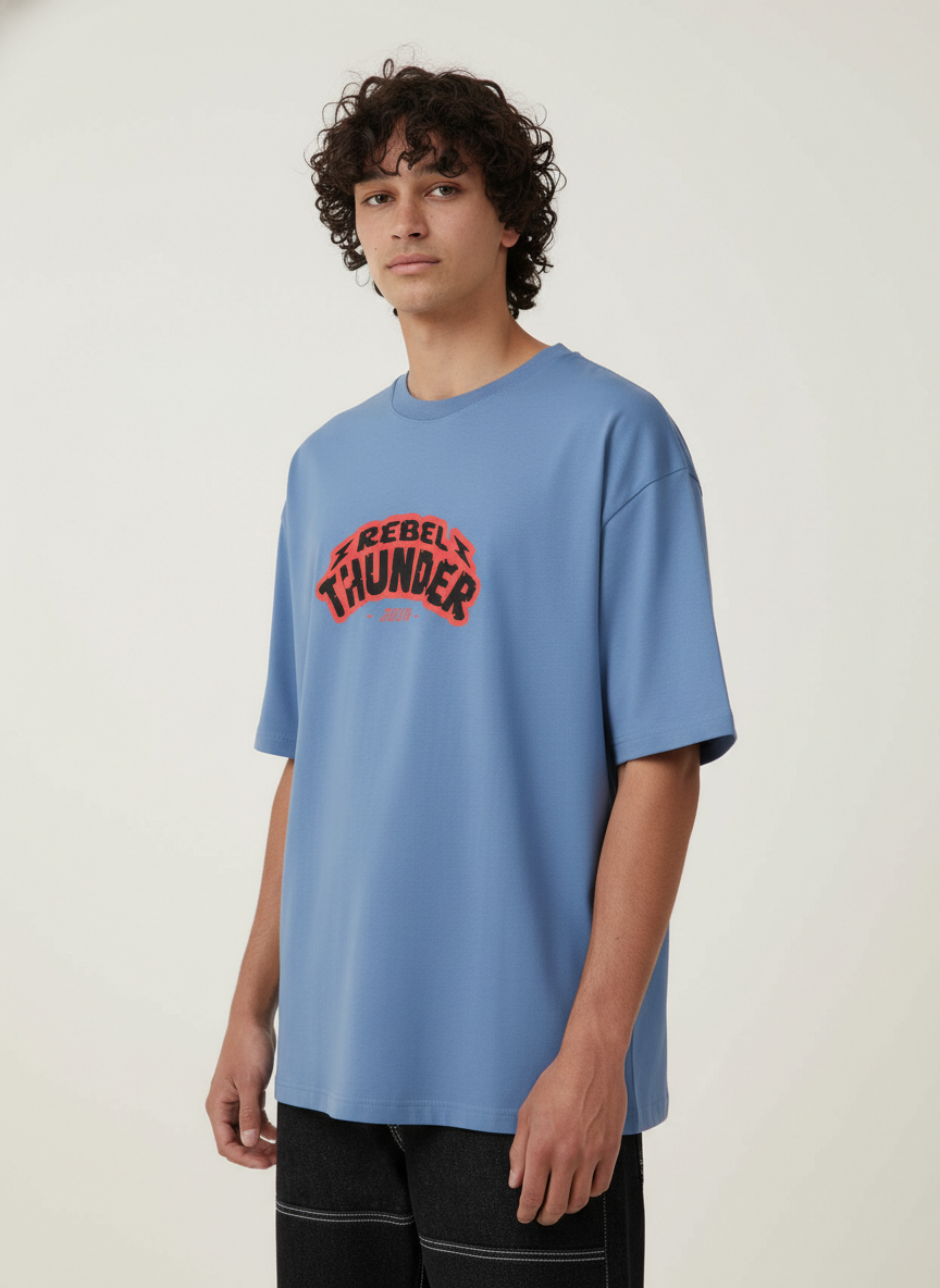 Men Oversized Cotton Printed T-Shirt