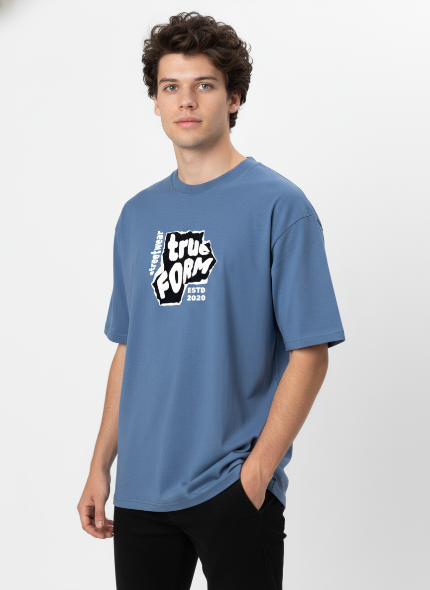 Men Oversized Cotton Printed T-Shirt