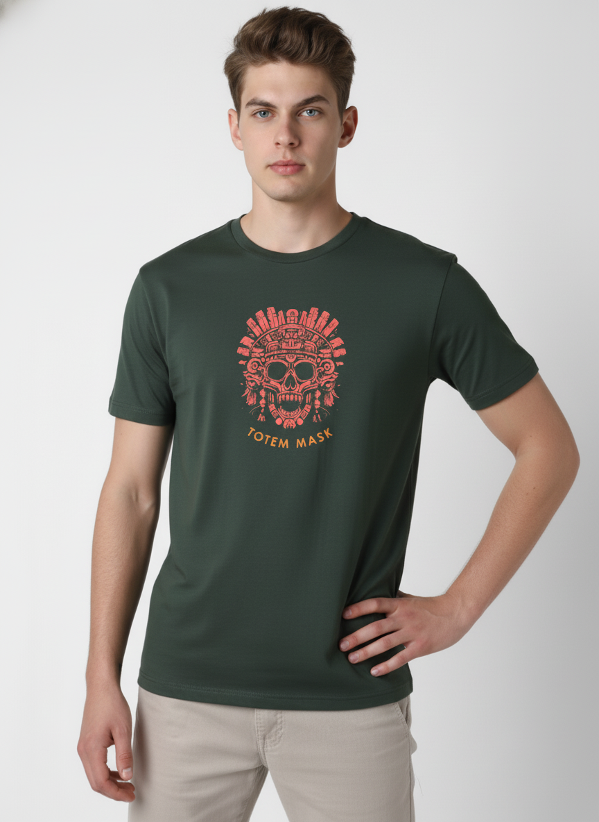 Men Cotton Tribal T-Shirt