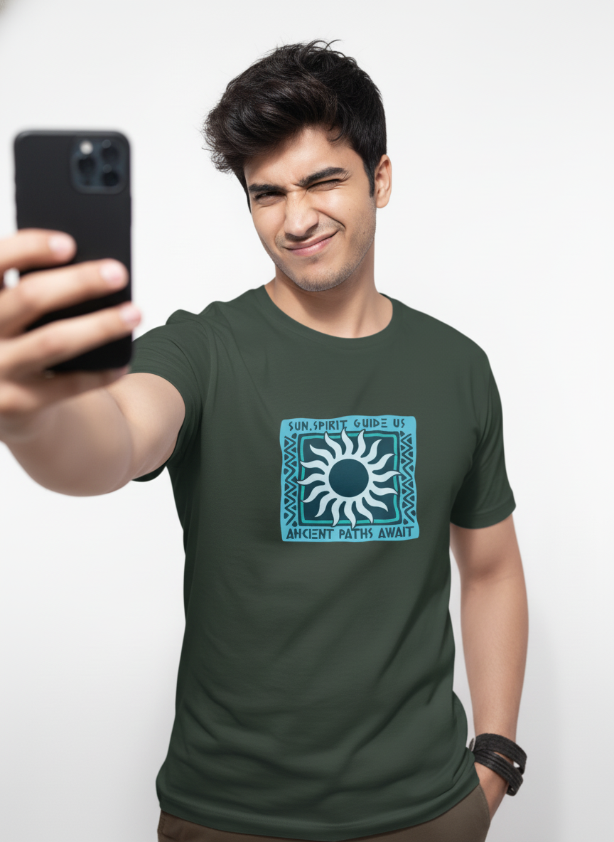 Men Cotton Tribal T-Shirt