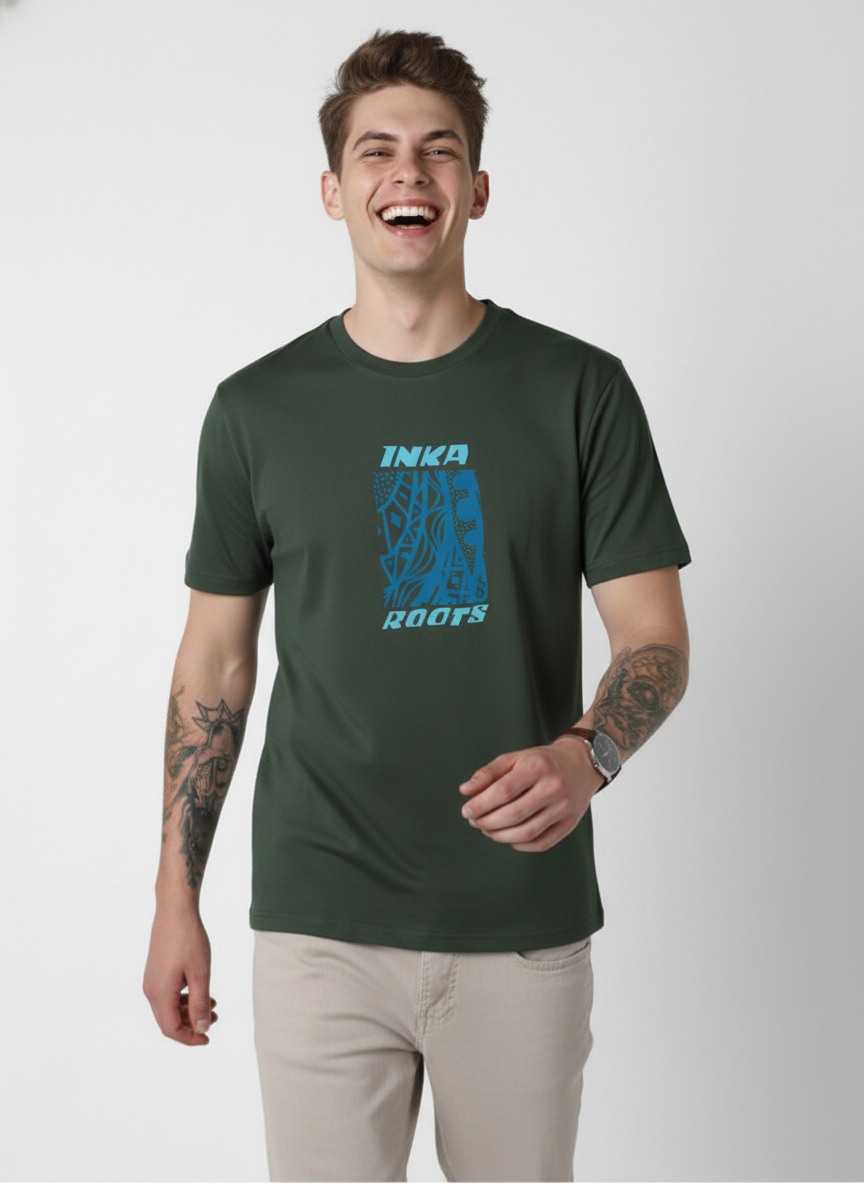 Men Cotton Tribal T-Shirt
