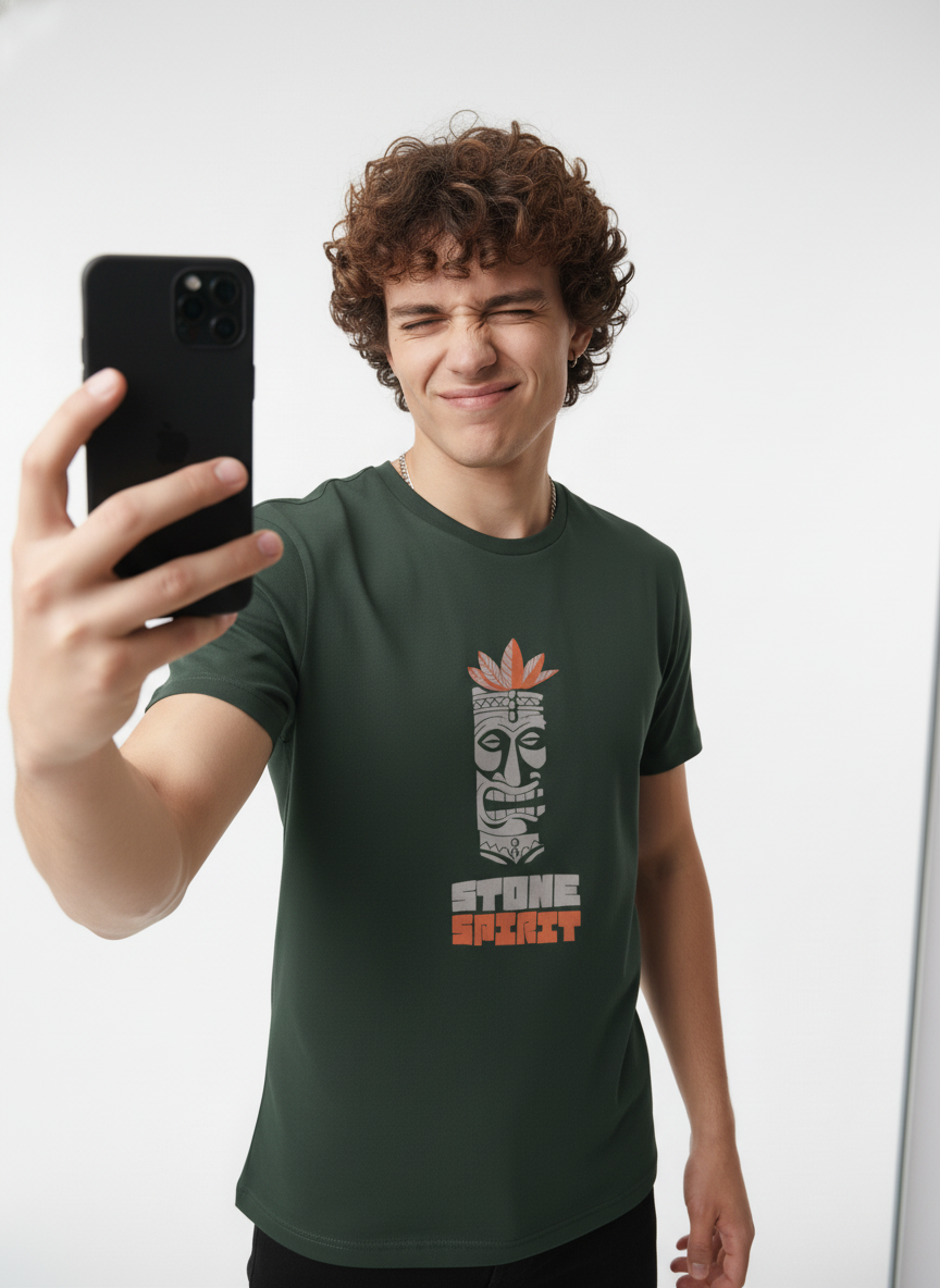 Men Cotton Tribal T-Shirt