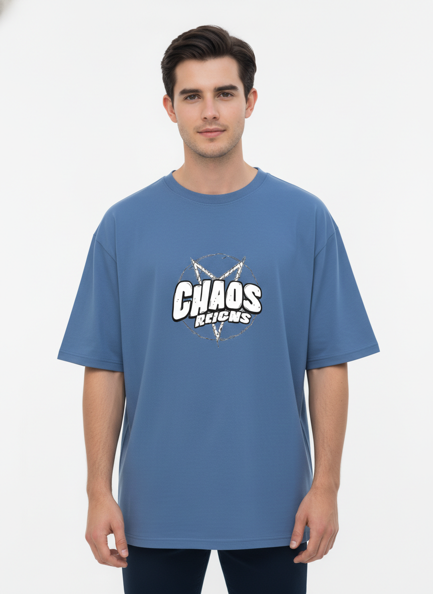 Men Oversized Cotton Printed T-Shirt