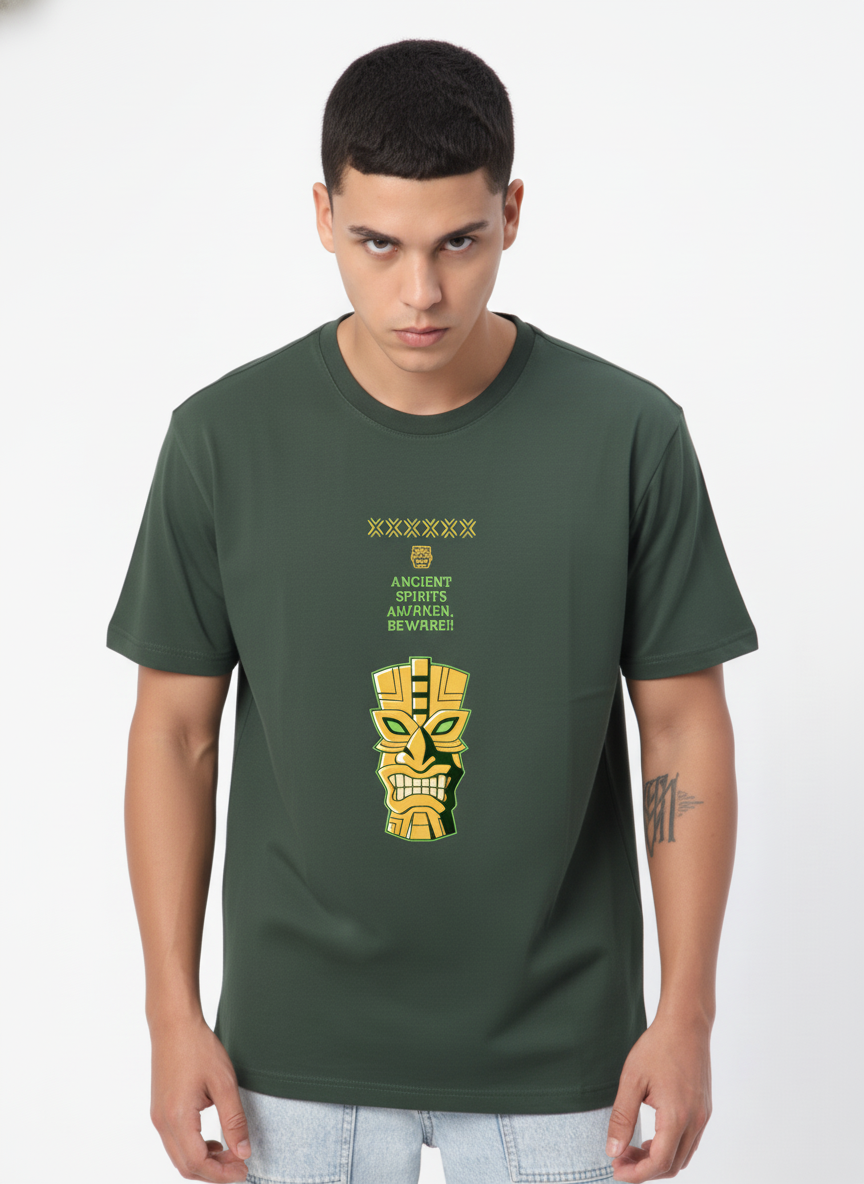 Men Cotton Tribal T-Shirt