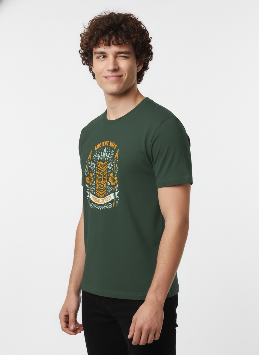 Men Cotton Tribal T-Shirt