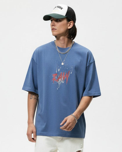 Men Oversized Cotton Printed T-Shirt